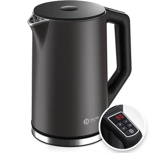 Balter WK-12 BPA-Frei 1.5 Liter Doppelwand Wasserkocher mit Temperaturwahl Grau - Bild 1 von 7
