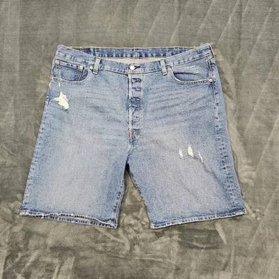 Pantalones cortos de mezclilla elásticos Levi's 501 para hombre talla 42x9 azul desgastado  Foto 1 de 4