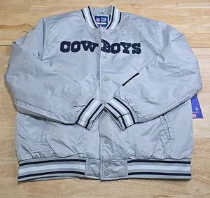 Dallas Cowboys Ultra Game Full Snap Satin Jacket Mens Sizes Large - Picture 1 of 8