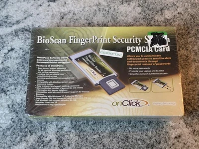 onClick BioScan Fingerprint Security System PCMCIA Type II Card Sealed OmniPass - Image 1 of 3