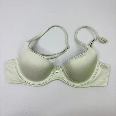 Sujetador Victoria Secret 32B forrado verde demi con aros correa ajustable Foto 1 de 4