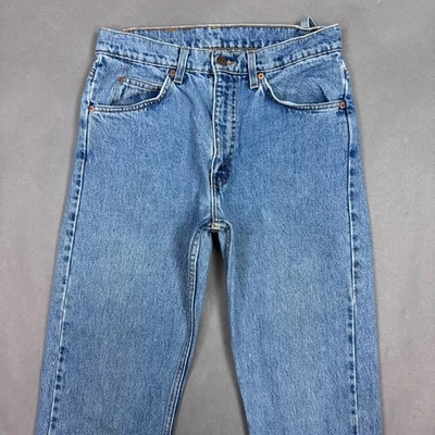 Vintage Levis Jeans Mens 30x32 Blue 90s Orange Tab Pants 505 Distress (Tag31x32) - Image 1 of 4