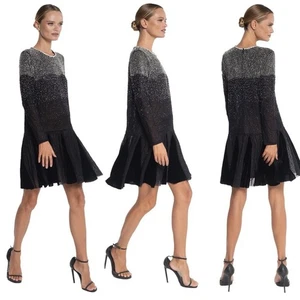 NWT NEW House of Mua Mua Starry Night Sequin Long Sleeve Mini Dress Small - Picture 1 of 8