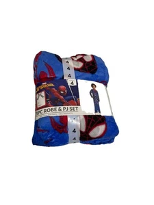 New Marvel Spiderman Character Boys 3-Piece Robe & Pajama Set X-Small 4 - Picture 1 of 4