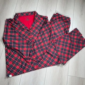 Conjunto de pijama Simply Southern mediano a cuadros rojos ropa de dormir para vacaciones ropa de salón - Imagen 1 de 12