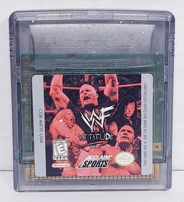 Carro Auténtico WWF Attitude Nintendo Game Boy Color 1998 GBG Solo PROBADO FUNCIONANDO Foto 1 de 2