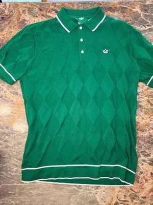 NUEVO Polo de Golf Adidas Originales Tejido Argyle para Hombres 2XL Verde Colegial JC6761 Foto 1 de 4