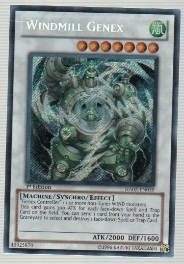 Windmill Genex - HA02-EN059 - Secret Rare - 1st Edition - Heavily Played - Image 1 of 1