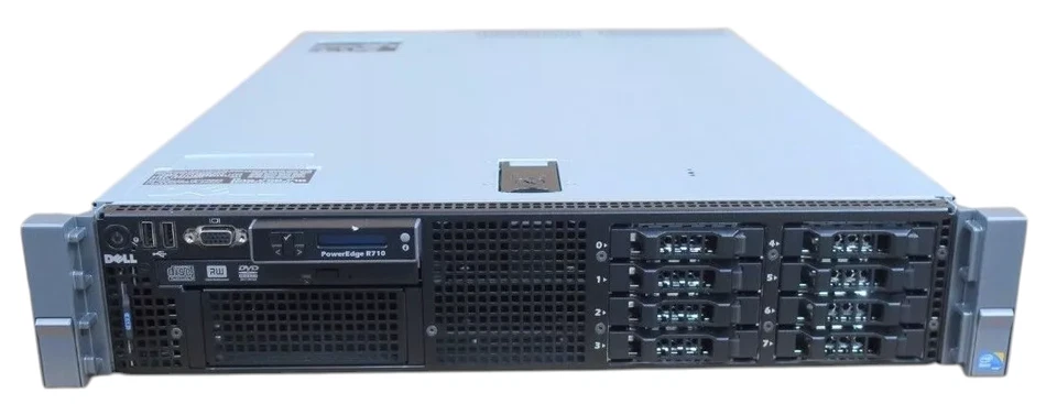 Dell PowerEdge R710 2x Xeon Quad Core E5530 2.40GHz 8 x 2.5" 2x 870W 2U Server - Image 1 of 1