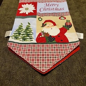 Holiday Christmas Table Runner Santa Claus Embroidered  52" - Picture 1 of 9