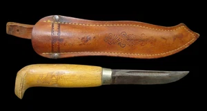 Cuchillo finlandés Puukko con funda de cuero años 1950-1960 - Imagen 1 de 5
