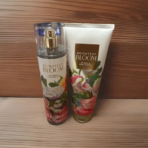 Brightest Bloom Bath & Body Works Body Spray & Body Cream Full Size 8 oz Set NEW - Picture 1 of 3