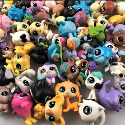 MARKENLOS 48Pcs Littlest Pet Shop LPS Dog Cat Animal Bunny Figures Kids Toy Gift Set