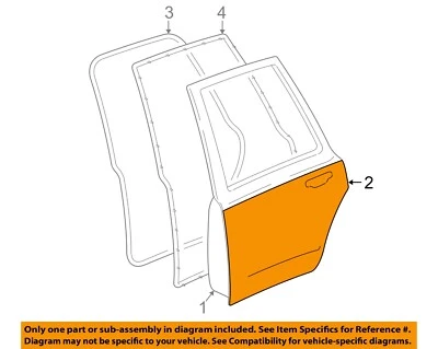 Panel exterior derecho Lincoln Ford OEM 98-10 Town Car-Door 3W1Z5424700BA Foto 1 de 2