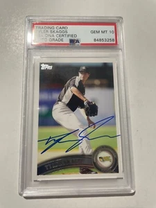 Tyler Skaggs Signed 2011 Topps Pro Debut #248 PSA 10 Auto gem mint dec. Angels - Picture 1 of 3