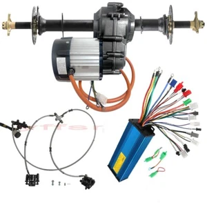 48V 1000W 1500W Differential Electric Motors Rear Axle Kits for E-bike Carts ATV - Picture 1 of 57