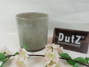 Dutz Collection Vase Cylinder Taupe 14 cm Glas rund Zylinder grau beige - Bild 1 von 4