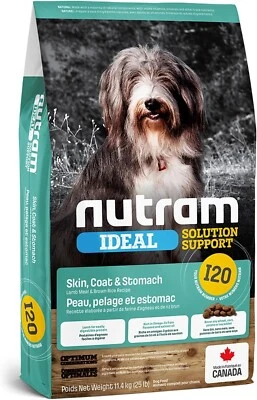 Nutram I20 Ideal Solution Support Skin, Coat and Stomach Dry Dog Food, Lamb a