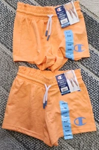 Lot Of 2 Champion Girls EveryDay Athletic Shorts Orange Size Small (6/6X) New!! - Picture 1 of 4
