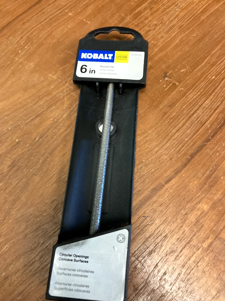 Kobalt 6” in Round File 0118420 Circular Openings Concave Surfaces