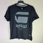 G Star Raw Mens Short Sleeve Round Neck Grey T Shirt Size Large Regular Fit