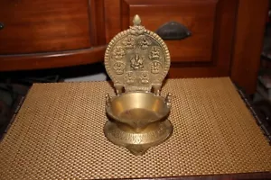 Latón India Hinduismo Portador de Incienso Hindú Santuario Religioso Dioses Ganesh - Imagen 1 de 12