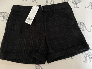 New Girls black shorts age 11-12 with adjustable waist - Picture 1 of 5