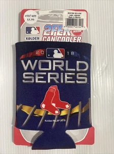 Boston Red Sox 2018 World Series Koozie Can Cooler Double Sided Fold Flat NEW - Picture 1 of 2