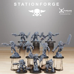 Orkaz Gobs Jetsters (10) - Station Forge - Jetpack Orks Grimdark Scifi Goblin - Picture 1 of 7