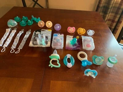 LOTE Chupetes Bebé Niña Mam Tommee Tippee Avent Soothies Clips + 0-6 m Renacido Foto 1 de 4