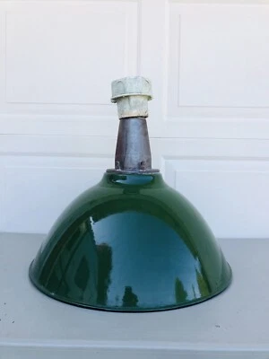 Porcelana industrial vintage de tono verde claro grande 20" Foto 1 de 4