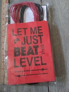 “Let Us Beat This Level” Gift Bags set of 15 Party Supplies Red green And Black
