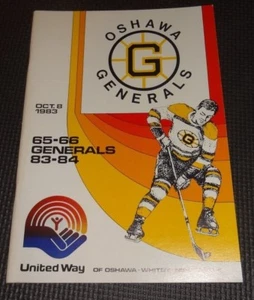 OSHAWA GENERALS - Hockey Program October 8, 1983 Bobby Orr 1965-1966 - Picture 1 of 2
