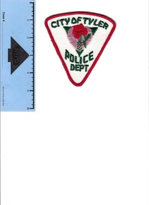 TYLER CITY, TEXAS POLICE PATCH - ROTE ROSE BLUME ÖL GUT HERZ - Bild 1 von 1
