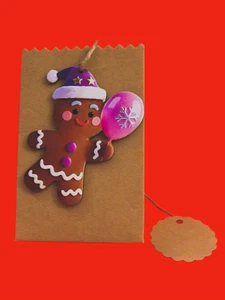 10 kleine Weihnachtstüten mit Anhänger Geschenktüten Weihnachten Geschenktaschen - Bild 1 von 2