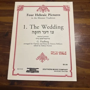 Four Hebraic Pictures 1. The Wedding By G Fitelberg Clarinet & Piano Music Book - Picture 1 of 3