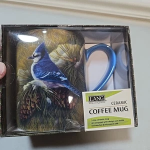 Lang Dezember Blue Jay 2016 Rosmarin Millette Kaffeetasse Becher Neu im Karton - Bild 1 von 7