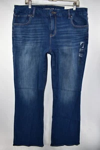 New American Eagle Curvy Kick Boot Cut Low Rise Stretch Jeans Women Size 20 Long - Picture 1 of 10