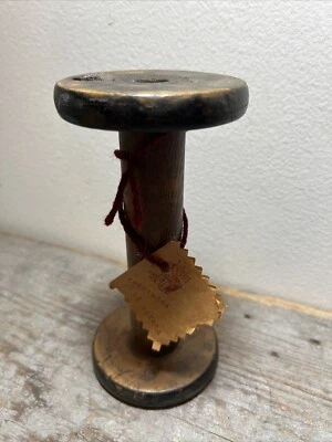 Antique Primitive Vintage Wood Textile Mill Yarn Thread Spool 7” - Image 1 of 4