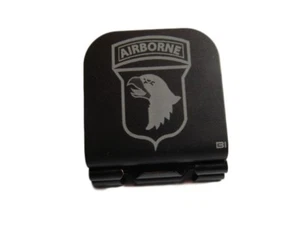 US Army 101st Airborne Div Shoulder Patch Laser Etched Aluminum Hat Clip Brim-it - Picture 1 of 9