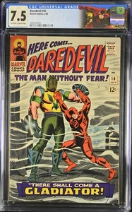 Daredevil #18 (1966) CGC 7,5, ¡estuche como nuevo! Etiqueta personalizada! 1ª app Gladiador! - Imagen 1 de 2