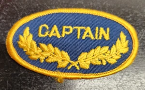 Parche vintage para coser Capitán - 1,5 x 3 pulgadas - Imagen 1 de 4