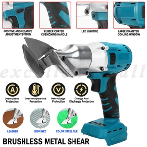 AU Brushless Cordless Metal Shears Cutter 1.5mm Thickness For Makita 18V Battery - Picture 1 of 12