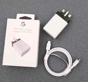 Original Google USB-C Rapid Charger & USB-C to USB-C Cable Pixel 6 Pixel 6 Pro - Picture 1 of 8