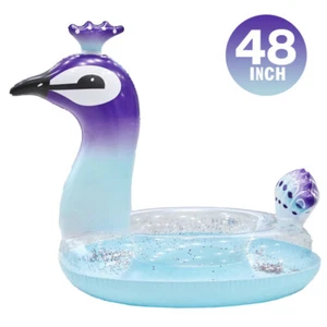 Anillo de natación inflable con brillo flotante para piscina pavo real Victoria 48 - Imagen 1 de 7