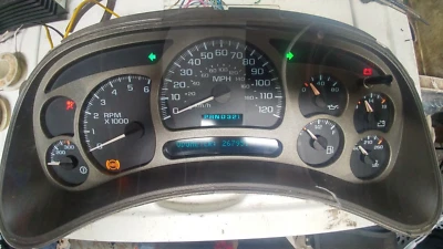 03-06 Cadillac Escalade Suburban Denali Speedometer 268k 15114647 trans temp - Image 1 of 4