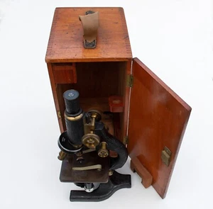 Antique Beck London microscope in wooden case - Picture 1 of 9