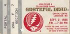 Grateful Dead Ticket 09-02-1988 Capital Centre Mail Order Jerry Garcia Bob Weir