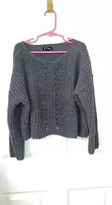 Art Class Girls 6/6X knit Gray Sweater - Picture 1 of 3