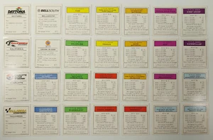 Monopoly NASCAR Collectors Edition ALL 28 TITLE DEED CARD Replacement Parts - Picture 1 of 8